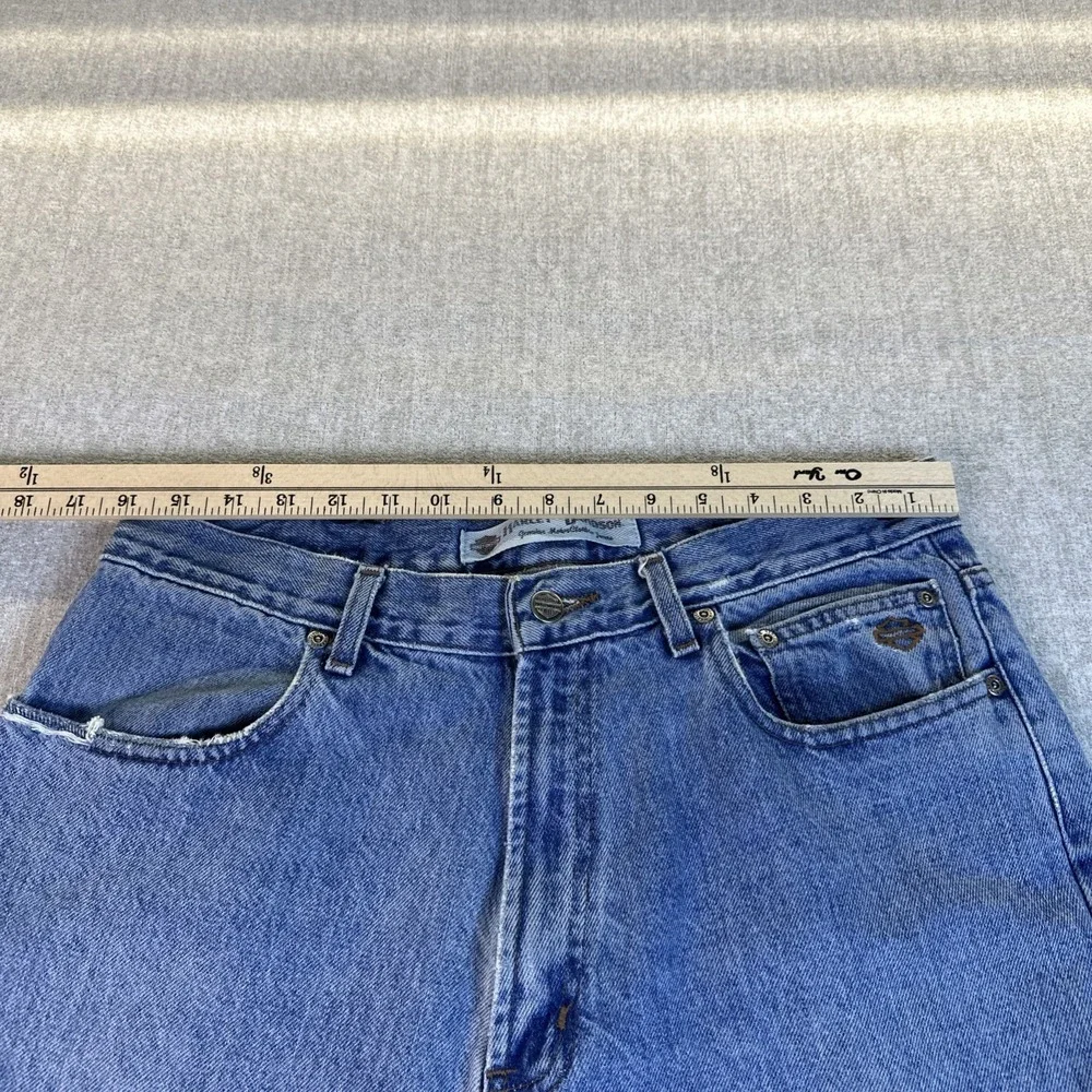 Harley-Davidson Jeans Mens Size 32x30 Relaxed Fit Straight Leg‎ Light Wash Denim